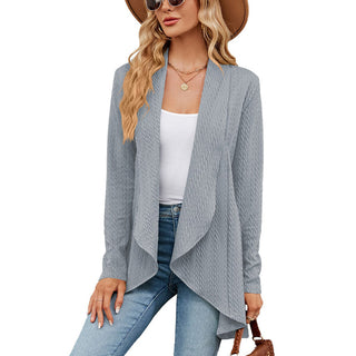 Women's Cable Knit Waterfall Cardigan