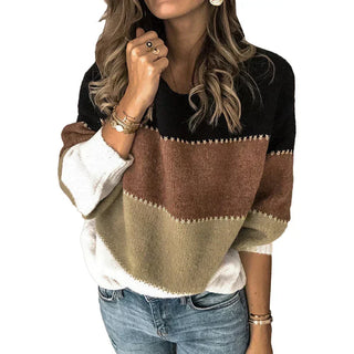 Women's Colour Block Whipstitch Sweater