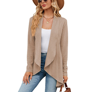 Women's Cable Knit Waterfall Cardigan