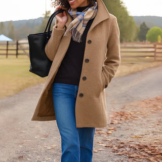 Women's Classic Button-Up Coat