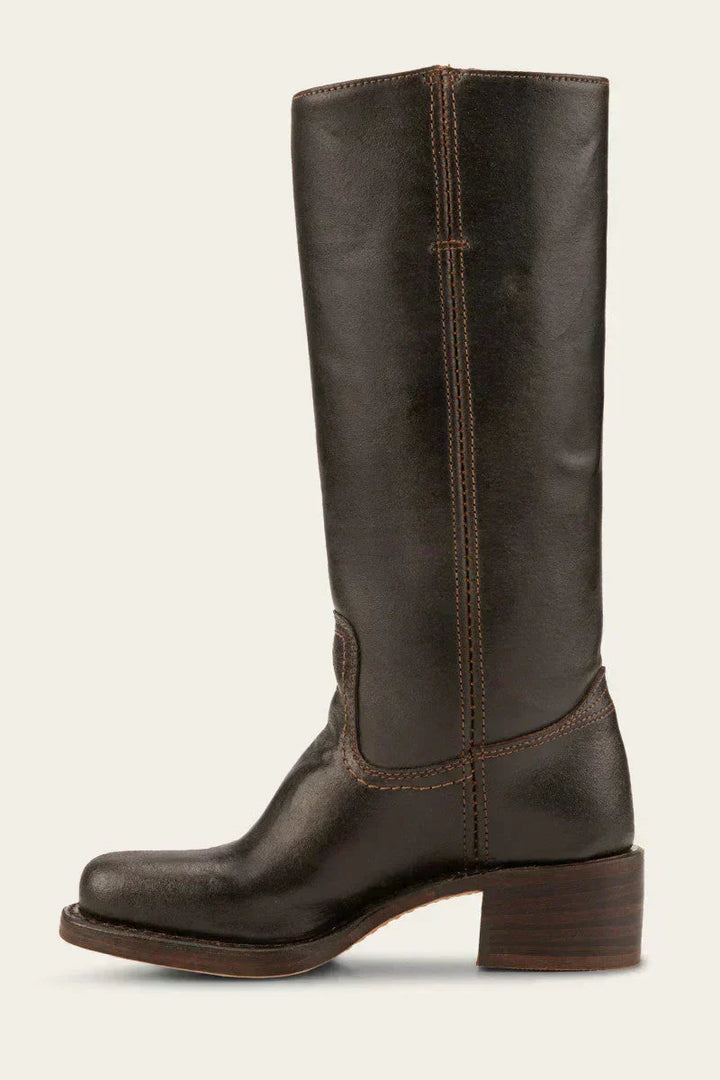 Women's Closed Toe Mid-Calf Heel Boots