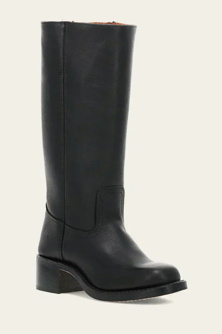 Women's Closed Toe Mid-Calf Heel Boots