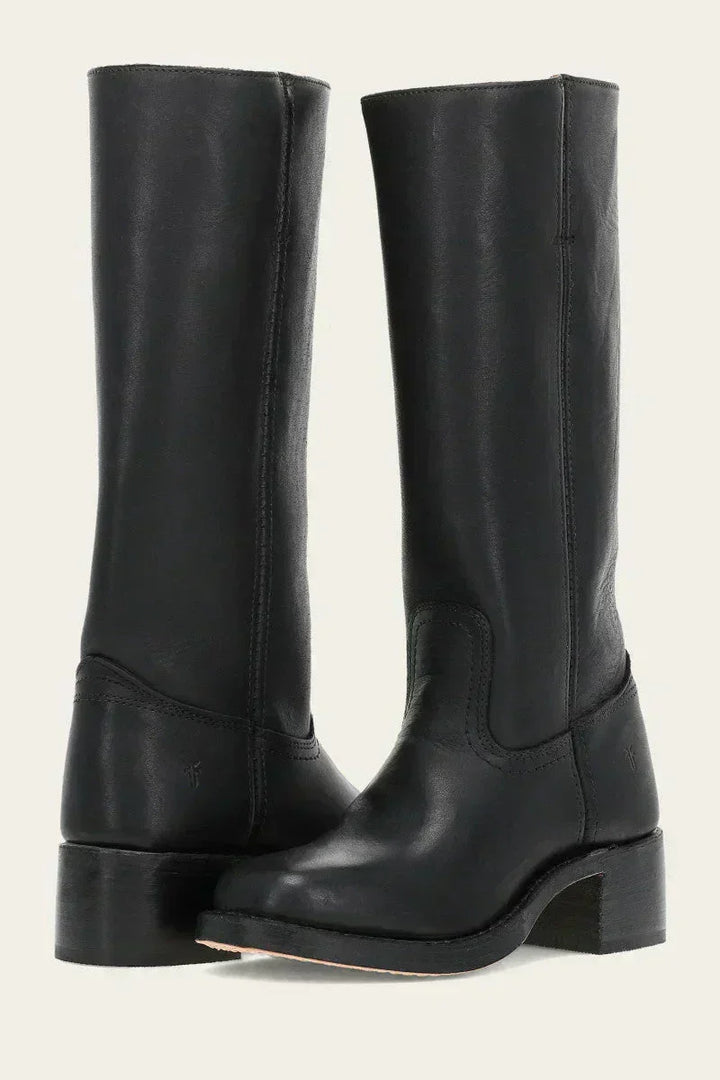 Women's Closed Toe Mid-Calf Heel Boots
