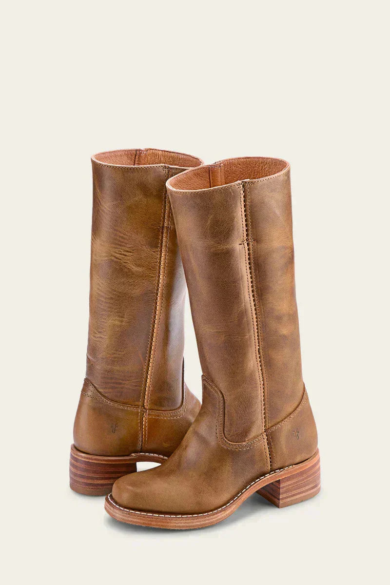 Women's Closed Toe Mid-Calf Heel Boots