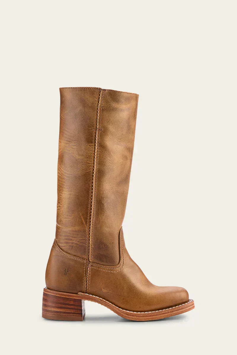 Women's Closed Toe Mid-Calf Heel Boots