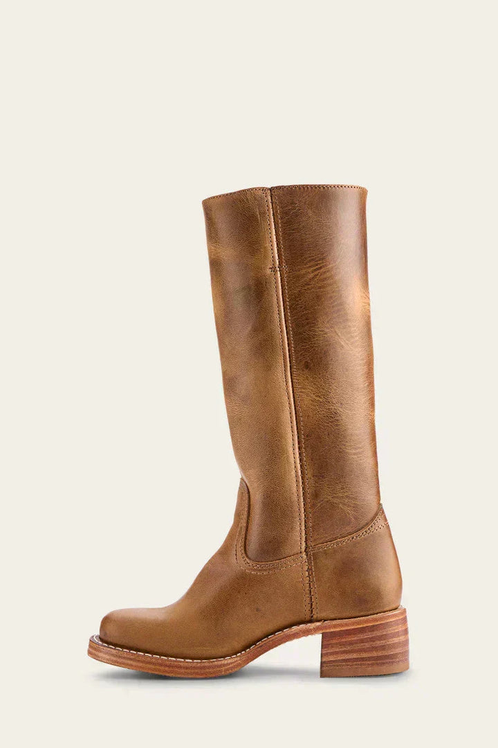 Women's Closed Toe Mid-Calf Heel Boots
