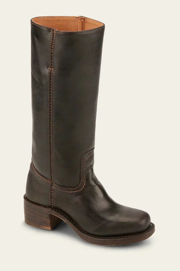 Women's Closed Toe Mid-Calf Heel Boots
