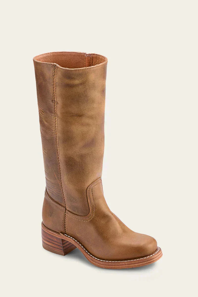 Women's Closed Toe Mid-Calf Heel Boots