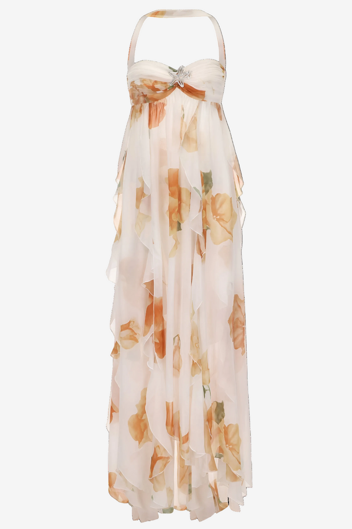 Women's Halter Open Back Maxi Dress