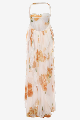 Women's Halter Open Back Maxi Dress
