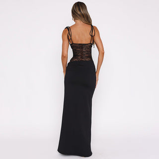 Women's Lace Panel Maxi Dress