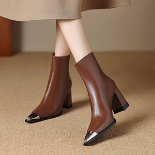 Boots For Women | Pointed Toe Block Heel Style