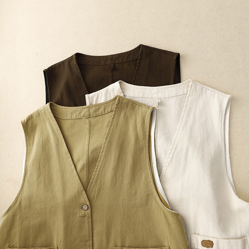 Women's Relaxed Button Waistcoat