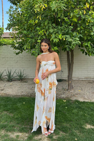 Women's Halter Open Back Maxi Dress