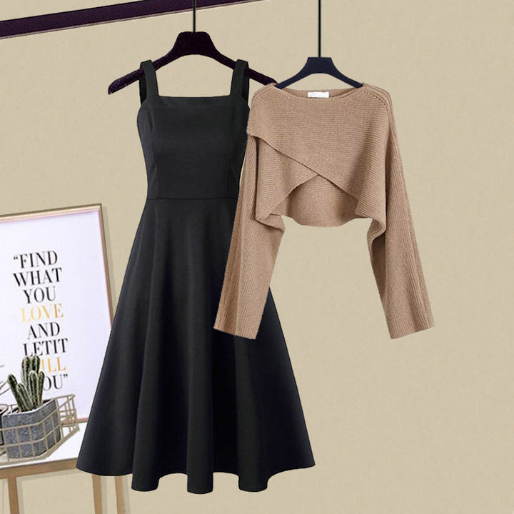 Women's Dress & Cropped Cardigan Set