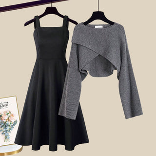 Women's Dress & Cropped Cardigan Set