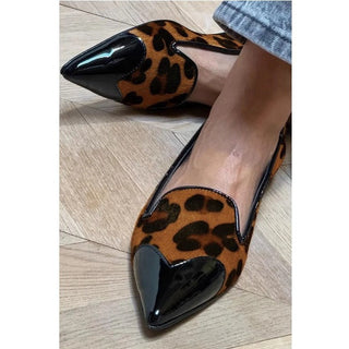 Women's Animal Print Pointed Loafers