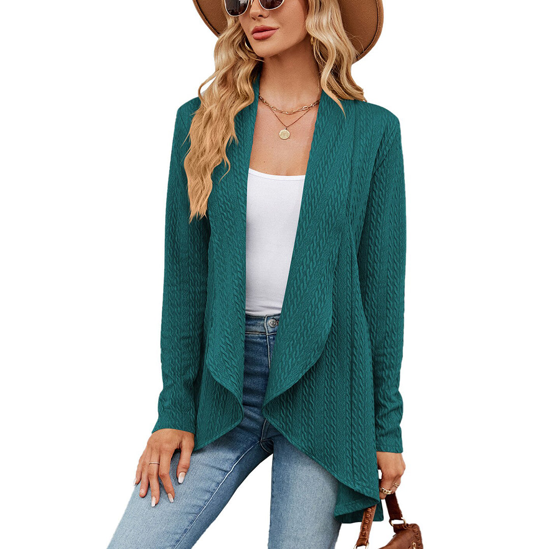 Women's Cable Knit Waterfall Cardigan