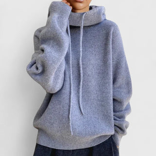 Women's Drawstring Cowl Neck Sweater