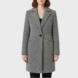 Women's Warm Grey Longline Winter Coat