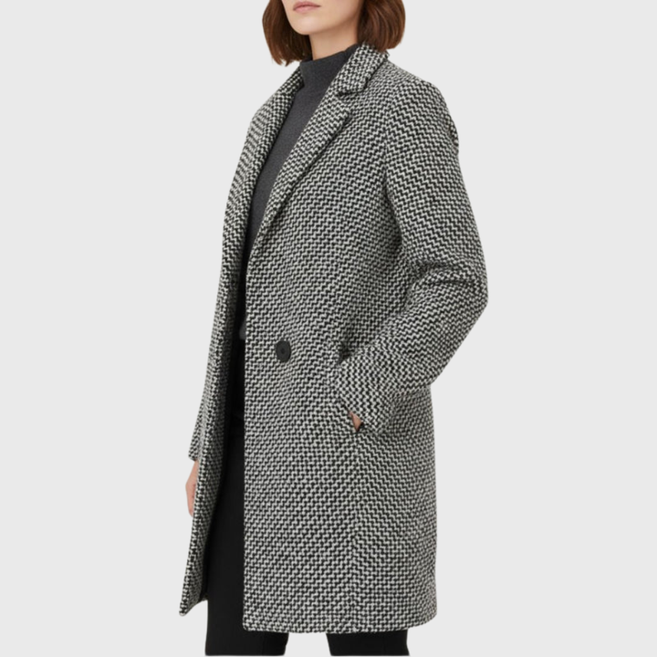 Women's Warm Grey Longline Winter Coat