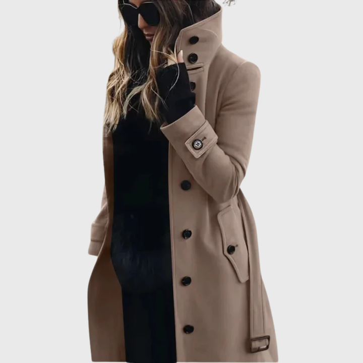Women's Water-Repellent Long Trench Coat