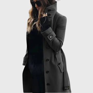 Women's Water-Repellent Long Trench Coat