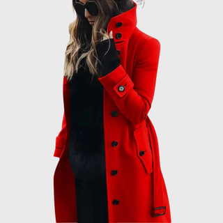 Women's Water-Repellent Long Trench Coat
