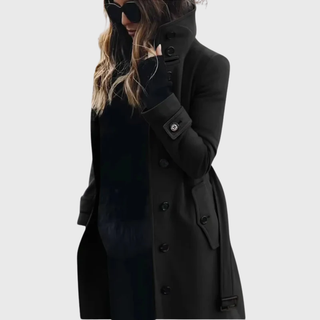 Women's Water-Repellent Long Trench Coat