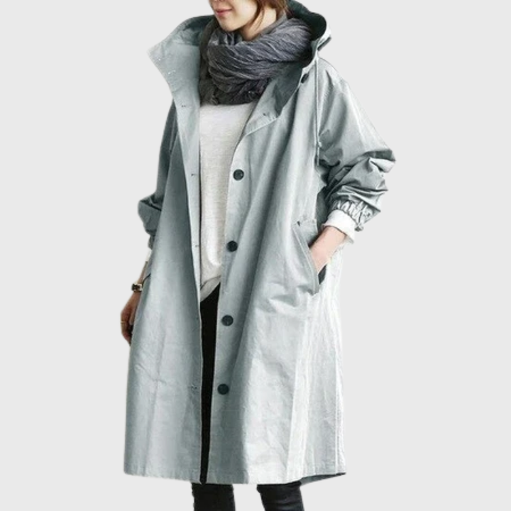 Women's Waterproof Belted Trench Coat