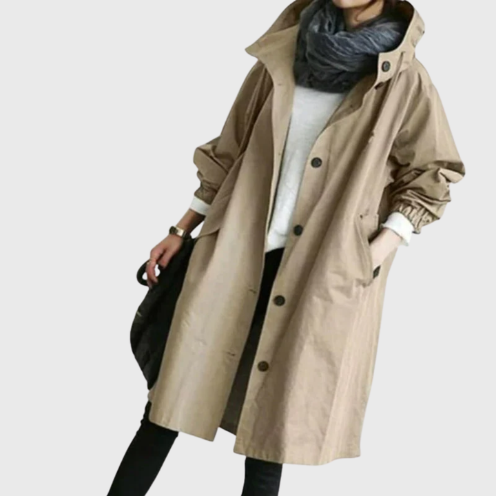 Women's Waterproof Belted Trench Coat