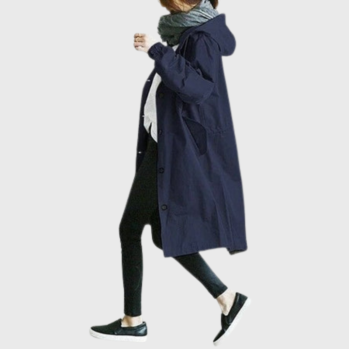 Women's Waterproof Belted Trench Coat