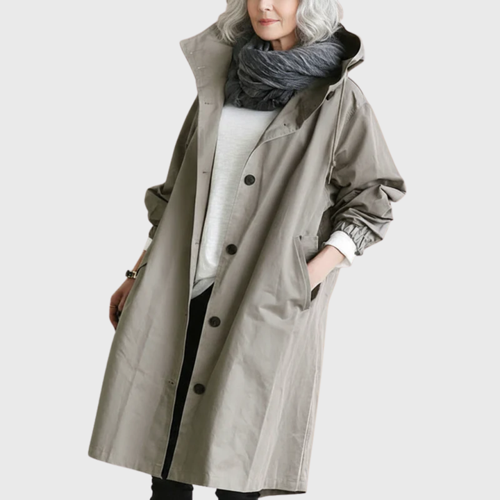 Women's Waterproof Belted Trench Coat