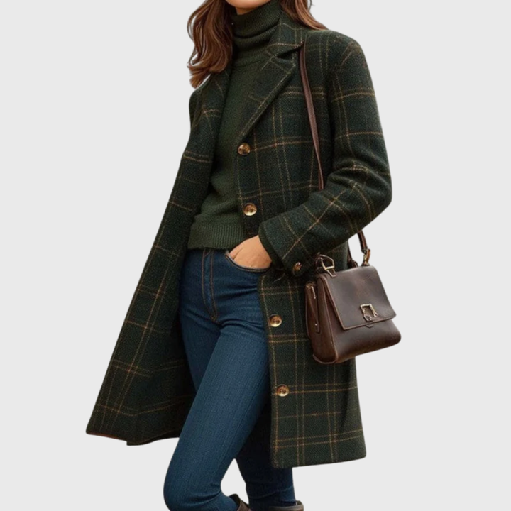 Women's Warm Wool-Blend Overcoat