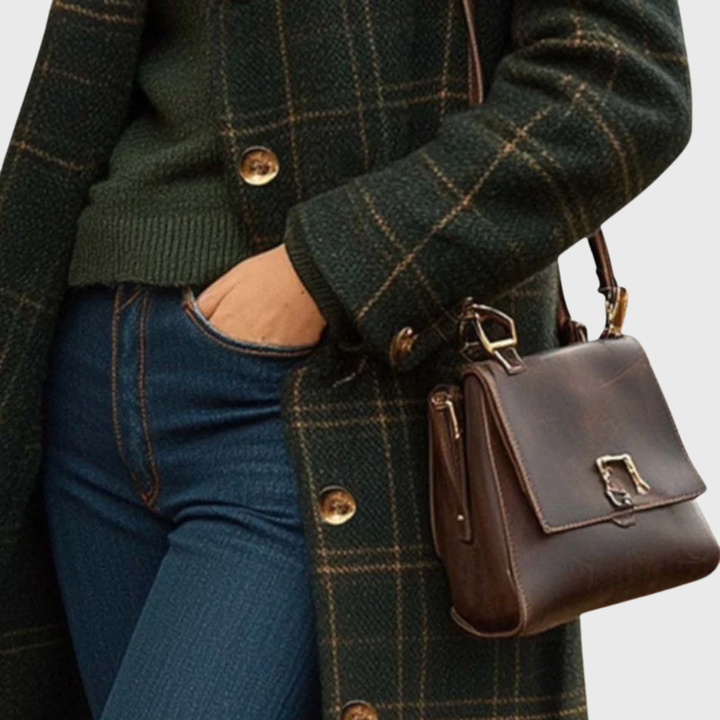 Women's Warm Wool-Blend Overcoat