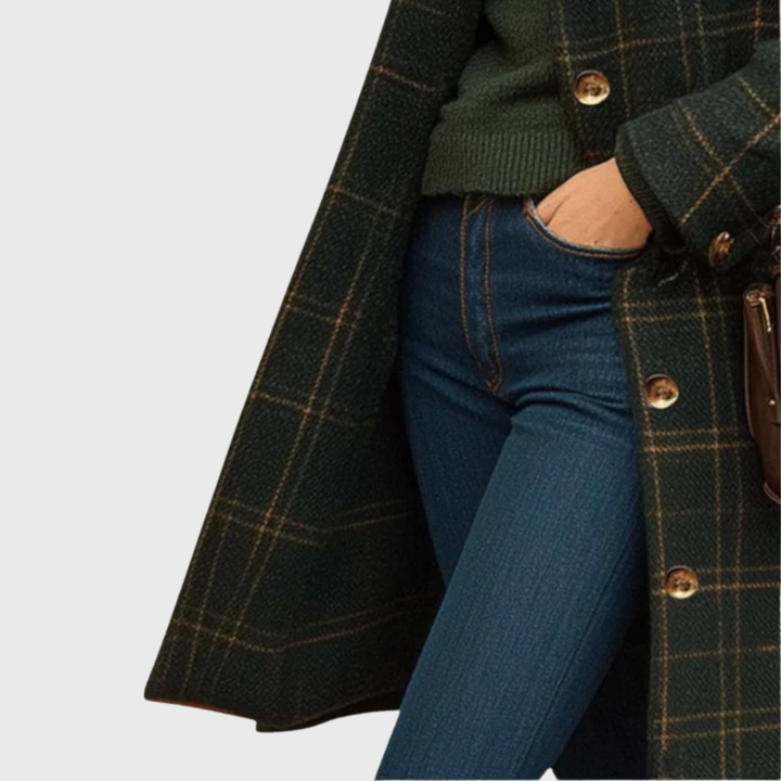 Women's Warm Wool-Blend Overcoat