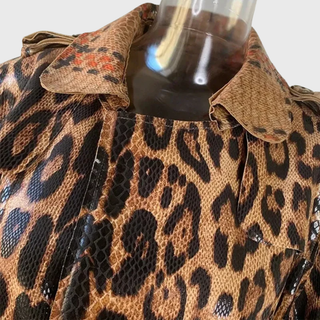 Women's Leopard Print Longline Coat