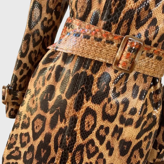 Women's Leopard Print Longline Coat