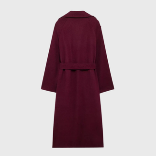 Women's Longline Maroon Overcoat