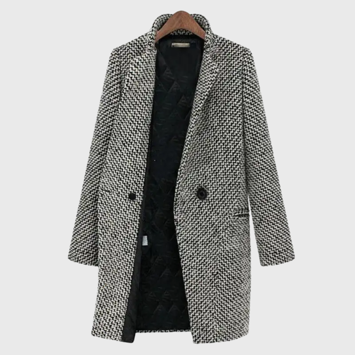 Women's Warm Grey Longline Winter Coat