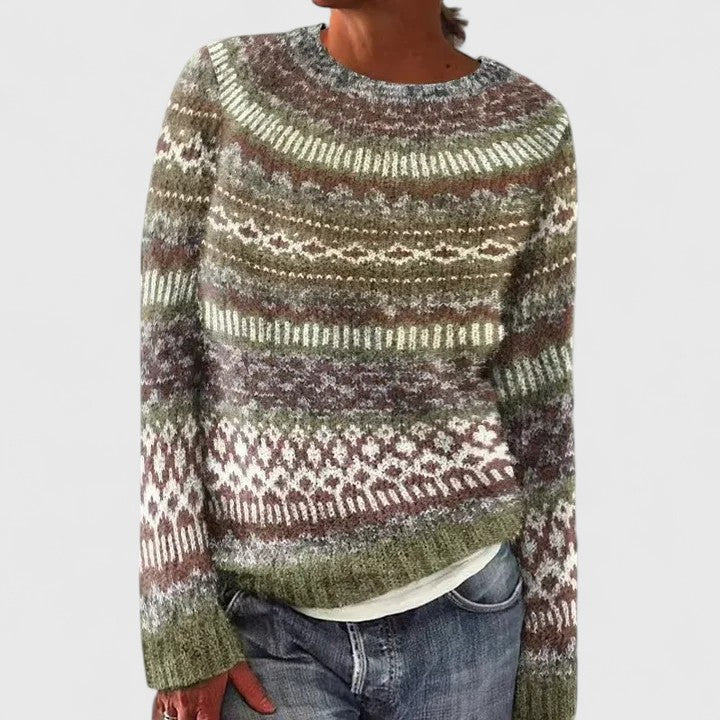 Women's Fair Isle Crew Neck Sweater