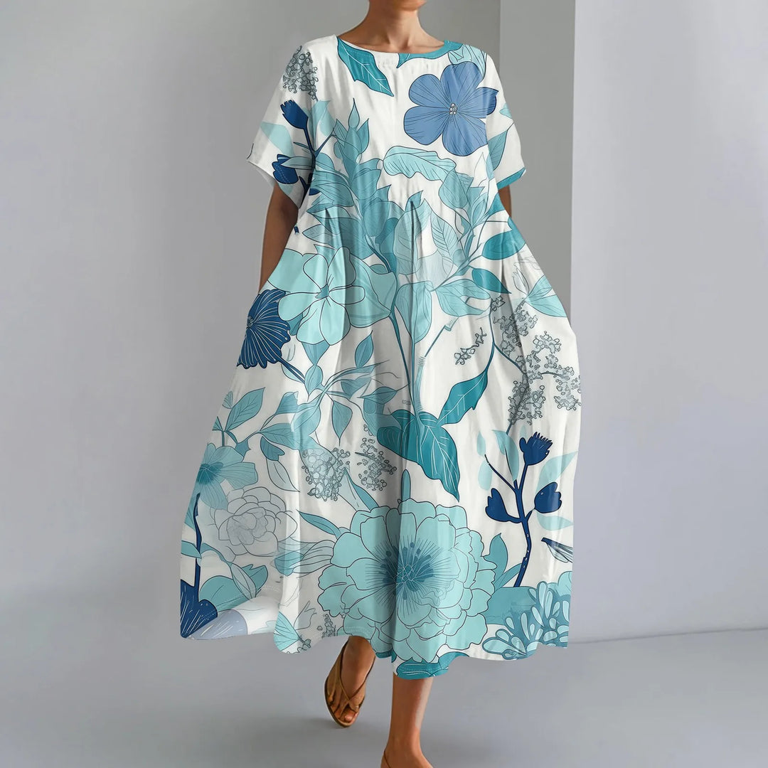 Jutta | Lightweight Maxi Dress with Beautiful Floral Pattern