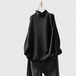 Women's Textured Mock Neck Sweater
