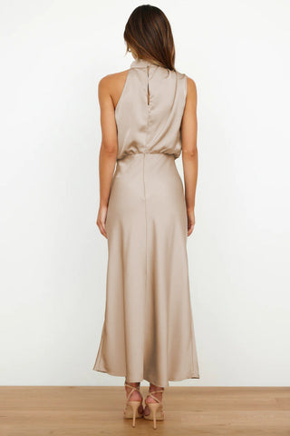 Women's Halter Neck Evening Maxi Dress