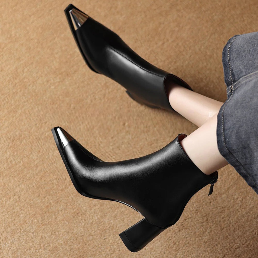 Women's Pointed Toe Heeled Ankle Boots