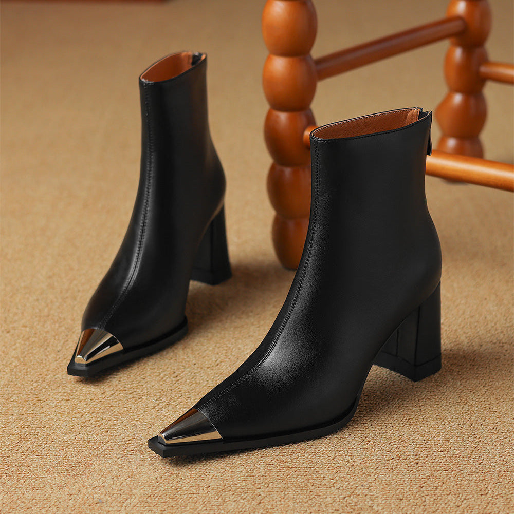 Women's Pointed Toe Heeled Ankle Boots