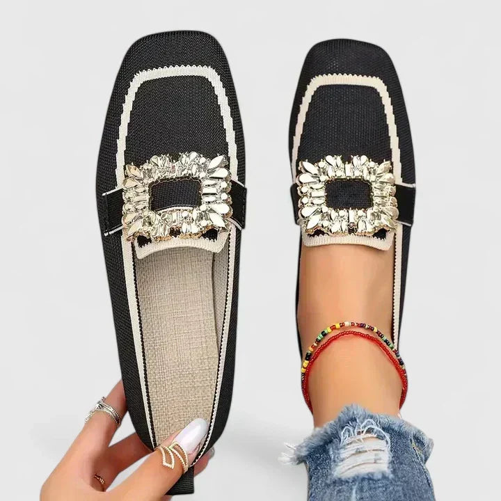 Women's Square Toe Strap Loafers