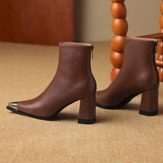 Women's Pointed Toe Heeled Ankle Boots