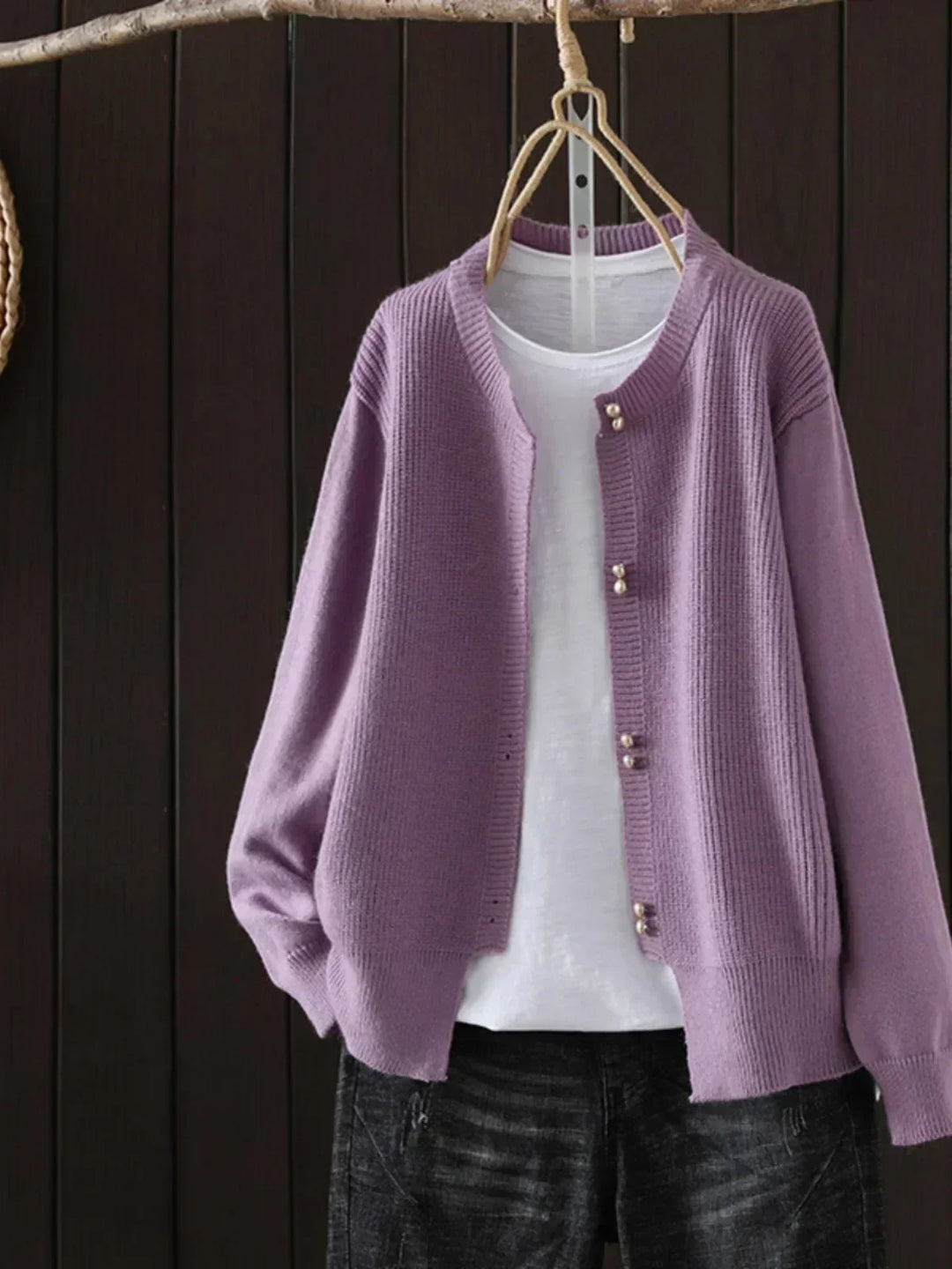 Women's Button Front Ribbed Sweater
