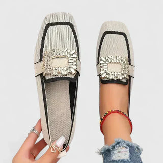 Women's Square Toe Strap Loafers